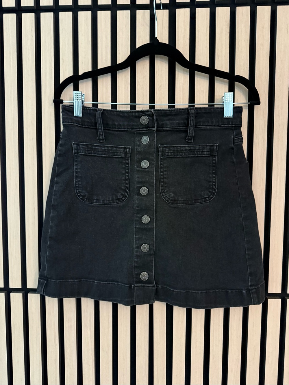 Madewell Black Denim A-Line Pocket Skirt - Women